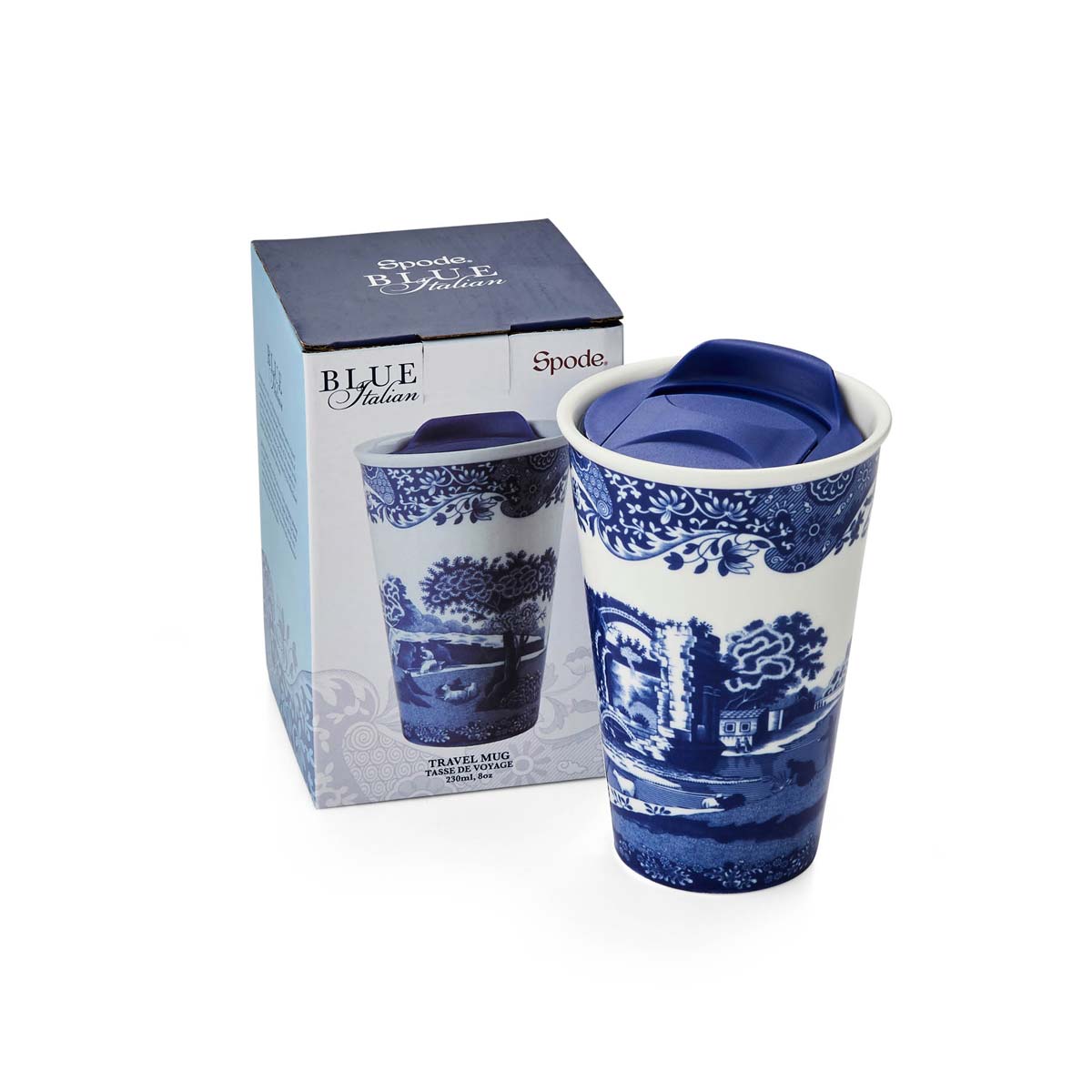 Blue Italian Travel Mug (8 Ounce) image number null